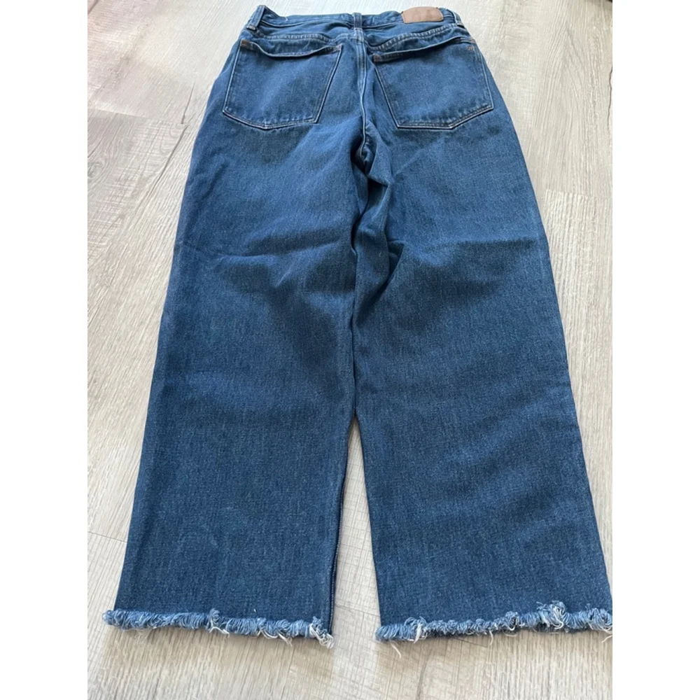 Madewell baggy straight raw hem ankle jeans size 28 - Picture 3 of 11